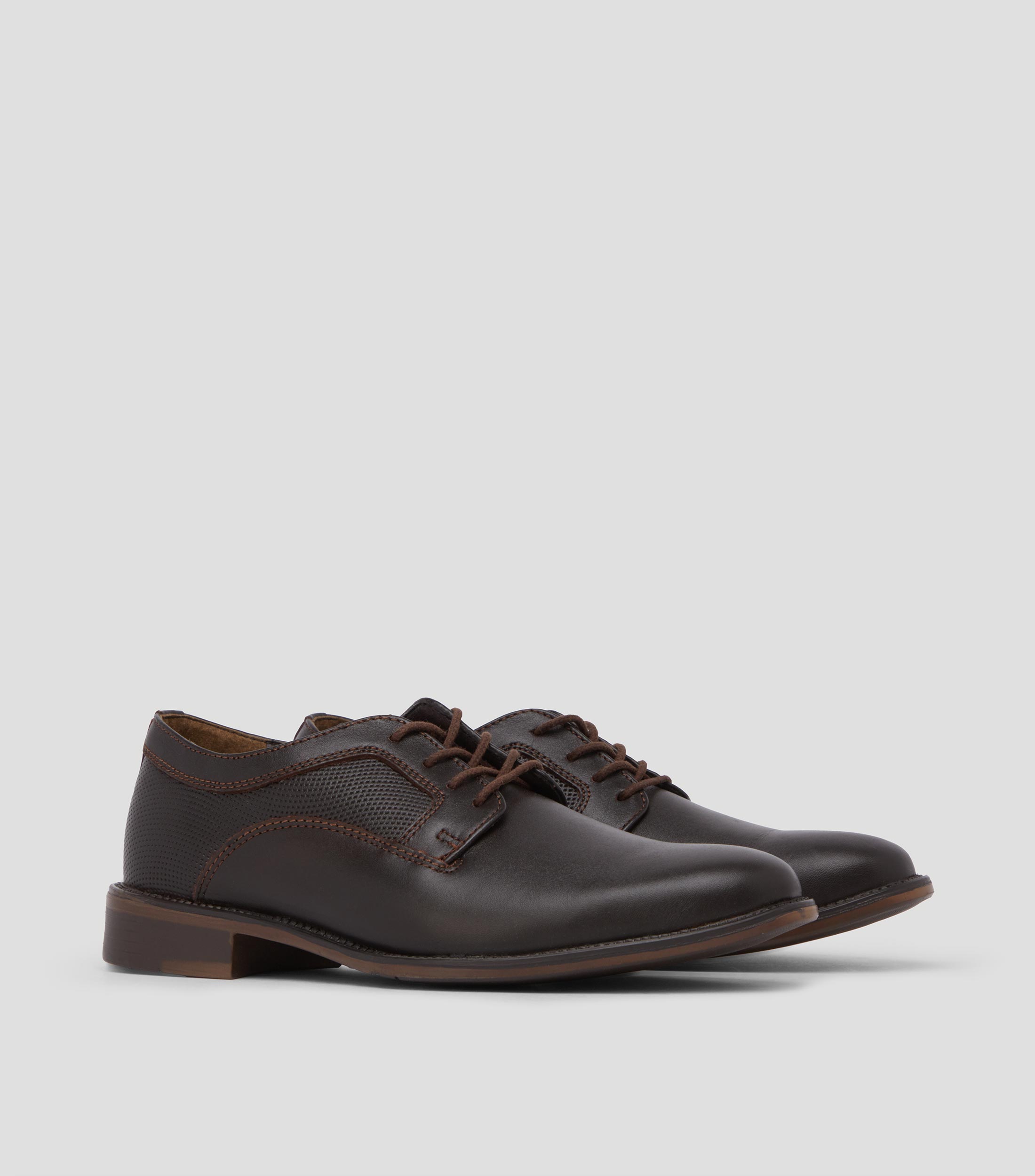 Zapatos casuales Oxford con tacón bajo ancho Hombre